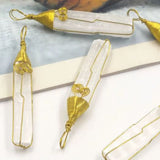 Gold selenite necklace