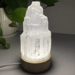 Natural selenite lamp