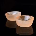 Peach selenite crystal bowl