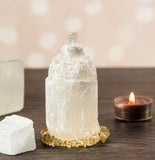 10cm selenite cleansing tower