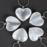 Selenite Heart Pendant