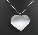 Selenite Heart Pendant