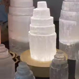 Small selenite bedroom lamp