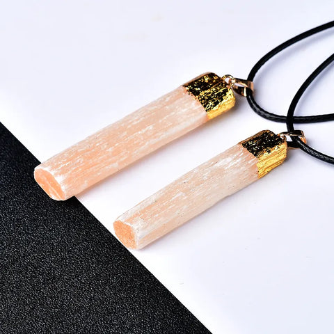 Orange Selenite Necklace